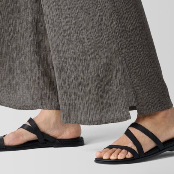 Eileen Fisher Woven Plissé Wide Leg Pant - Picture 4 of 6